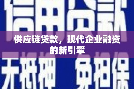 集贤供应链贷款，现代企业融资的新引擎