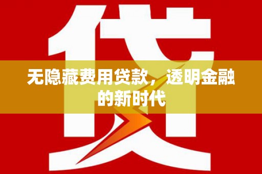集贤无隐藏费用贷款，透明金融的新时代