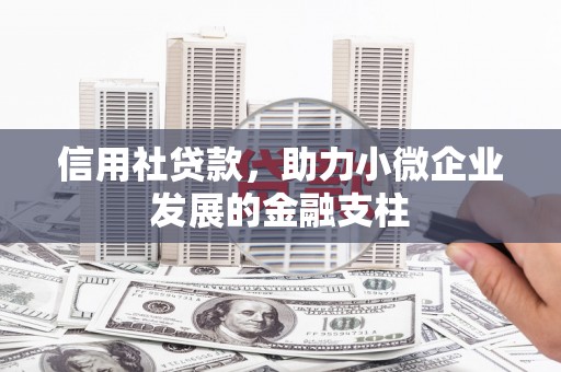 集贤信用社贷款，助力小微企业发展的金融支柱