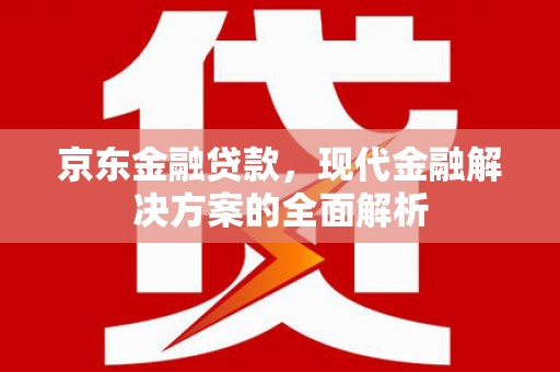 集贤京东金融贷款，现代金融解决方案的全面解析