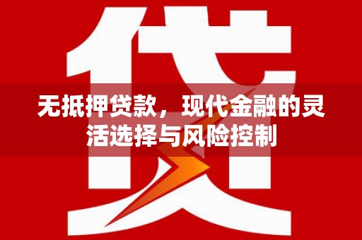 集贤无抵押贷款，现代金融的灵活选择与风险控制