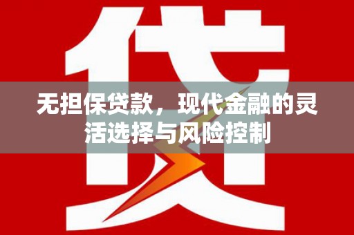集贤无担保贷款，现代金融的灵活选择与风险控制