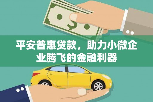 集贤平安普惠贷款，助力小微企业腾飞的金融利器