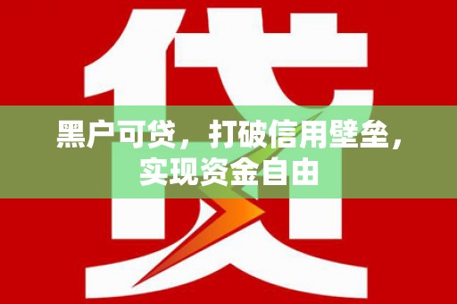 集贤黑户可贷，打破信用壁垒，实现资金自由