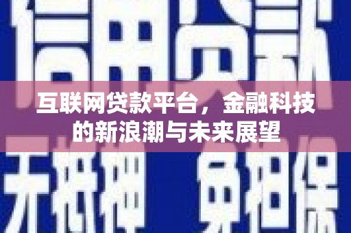 集贤互联网贷款平台，金融科技的新浪潮与未来展望