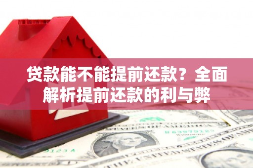 集贤贷款能不能提前还款？全面解析提前还款的利与弊
