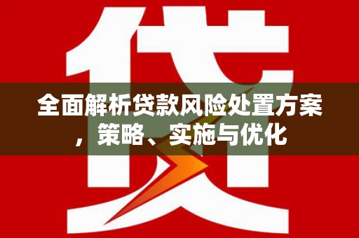 集贤全面解析贷款风险处置方案，策略、实施与优化