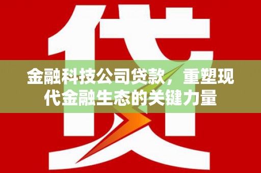 集贤金融科技公司贷款，重塑现代金融生态的关键力量