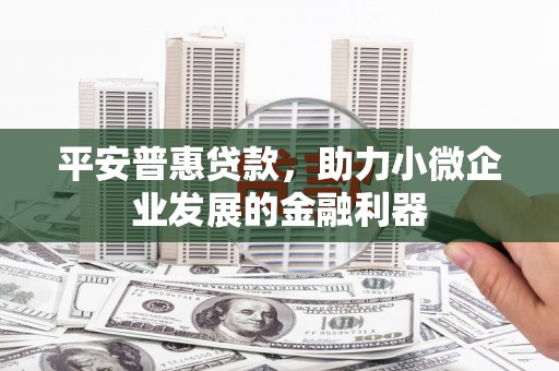 集贤平安普惠贷款，助力小微企业发展的金融利器