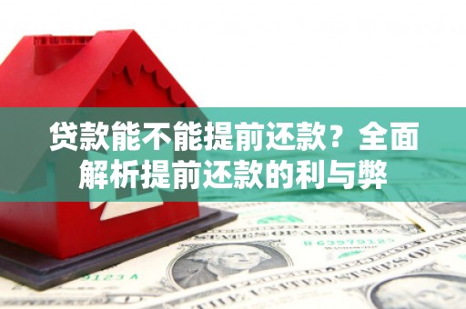 集贤贷款能不能提前还款？全面解析提前还款的利与弊