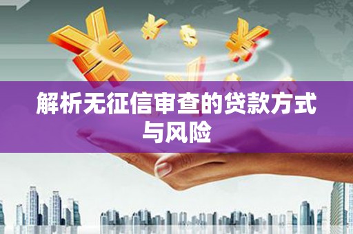 集贤解析无征信审查的贷款方式与风险