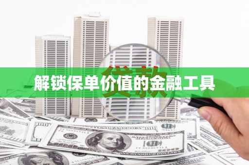 集贤解锁保单价值的金融工具