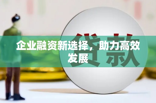 集贤企业融资新选择，助力高效发展