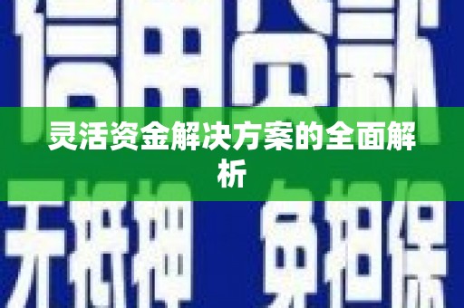 集贤灵活资金解决方案的全面解析